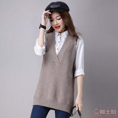 【春季款修身款無袖針織毛衣純色街頭V領馬甲背心女外穿上衣批發(fā)10-331】嘉興市秀洲區(qū)洪合韓媚服裝經(jīng)營部 - 產品庫