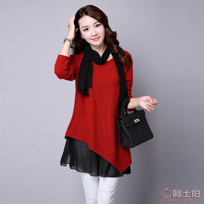 【4B-1292016新款秋裝胖MM時尚修身顯瘦百搭長袖拼接連衣裙8682】深圳市南山區(qū)七彩紛服飾批發(fā)商行 - 產品庫